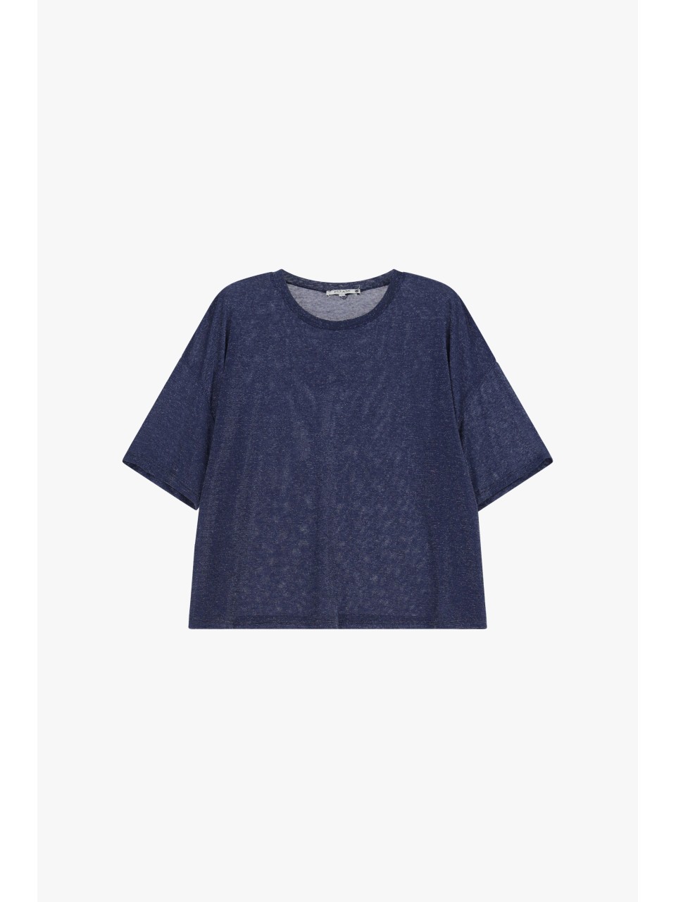 Please Femme t-shirt oversize coloris Bleu Pailleté