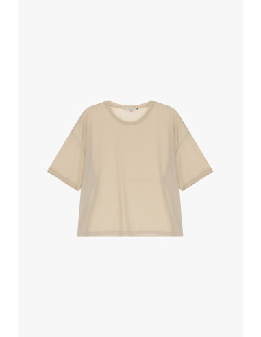 Please Femme t-shirt oversize coloris Champagne Pailletté