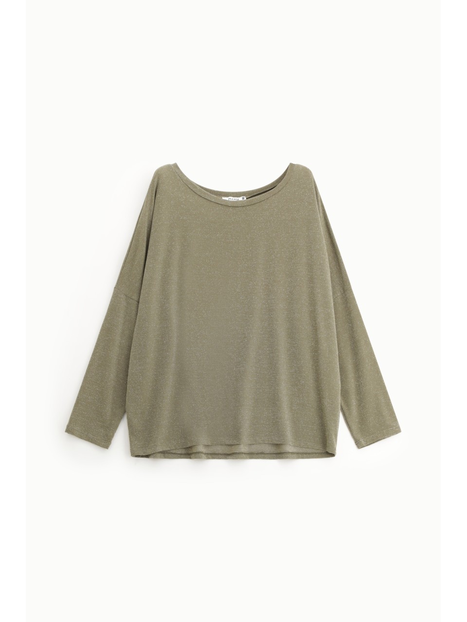 Please Femme t-shirt oversize manches Chauve-souris Kaki...