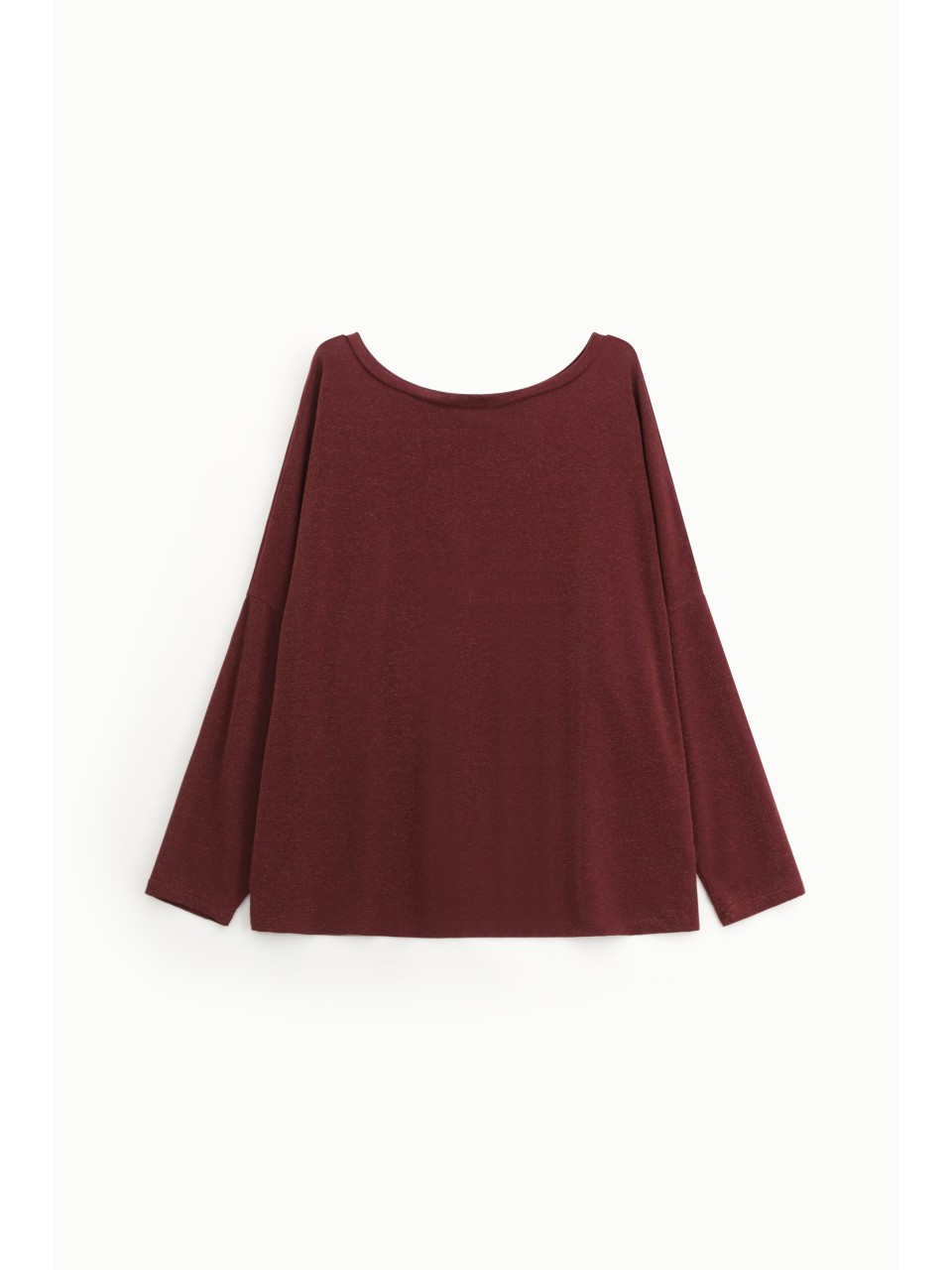 Please Femme t-shirt oversize coloris Bordeaux Pailletté