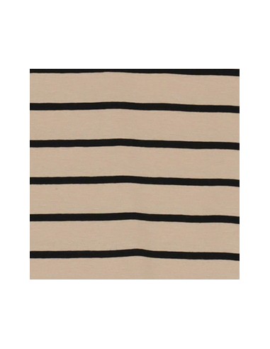 Please Femme tshirt  beige a rayures noir