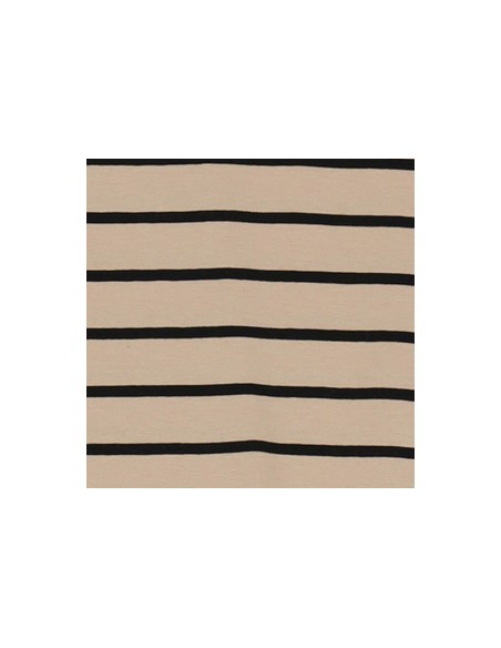 Please Femme tshirt  beige a rayures noir