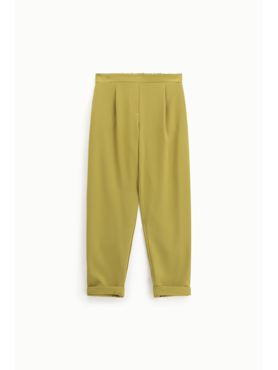 Please Femme pantalon fluide coloris Moutarde