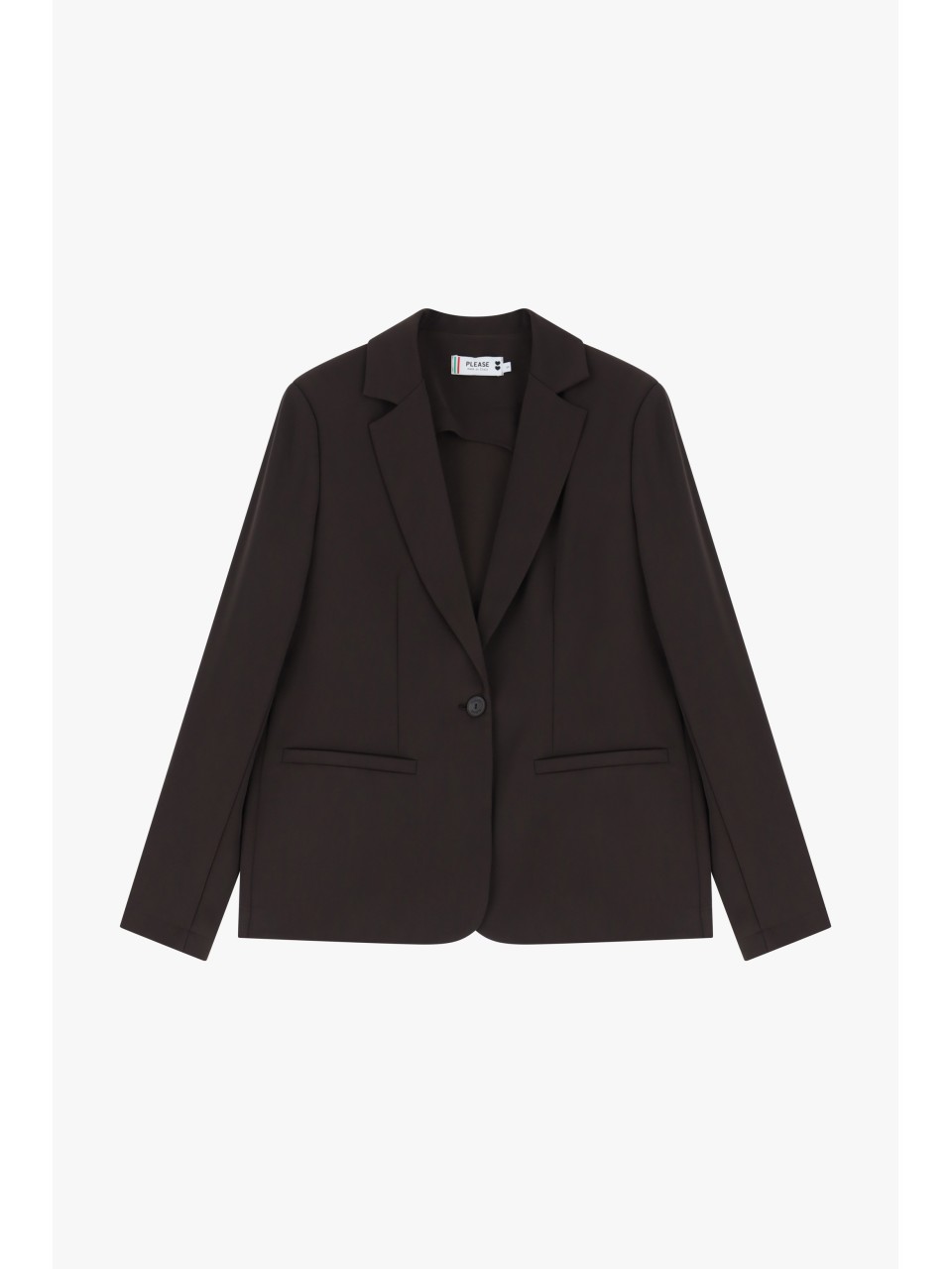 Please femme blazer de tailleur en crêpe fluide Chocolat