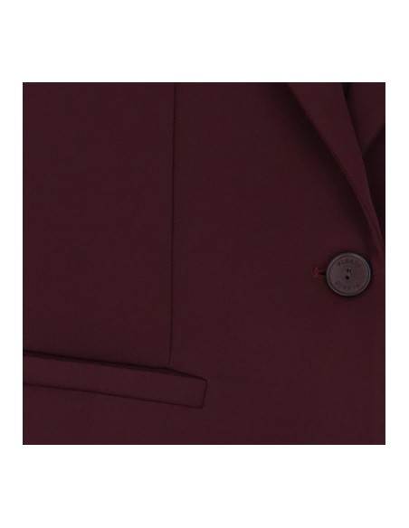 Please femme blazer de tailleur en crêpe fluide Bordeaux