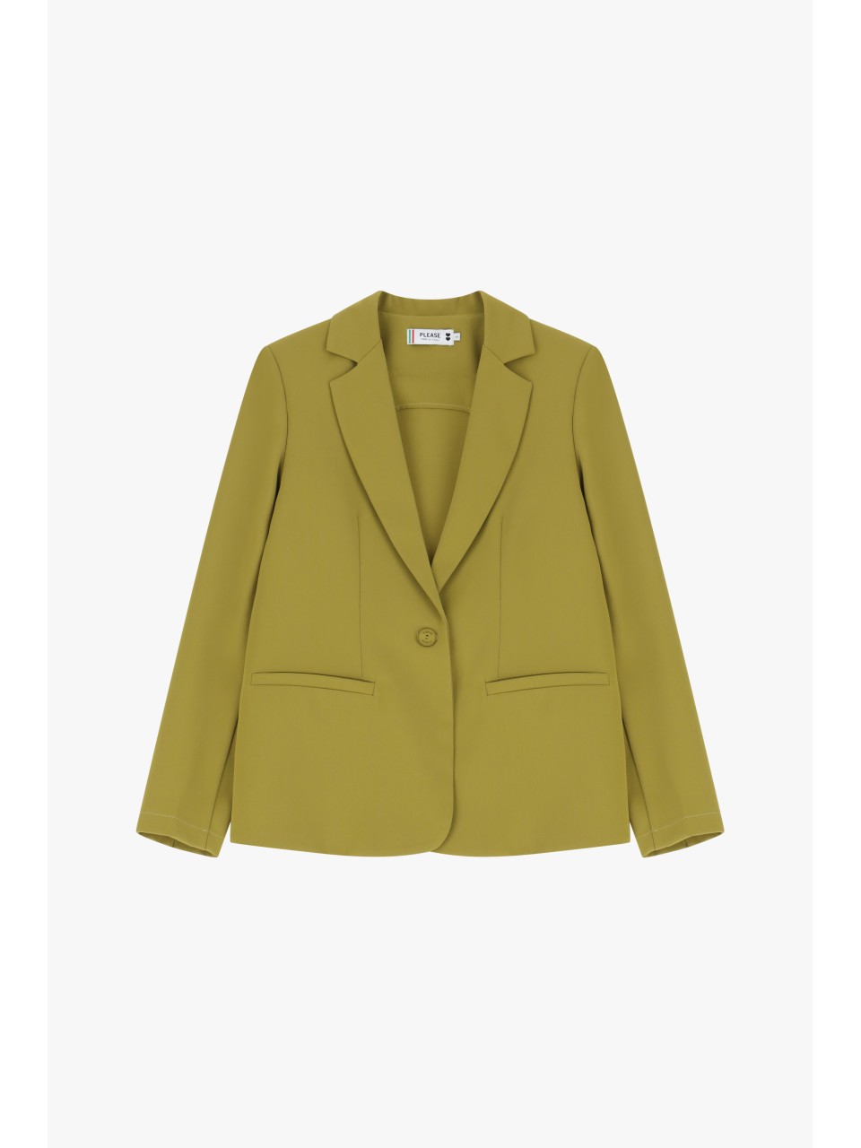 Please femme blazer de tailleur en crêpe fluide Moutarde