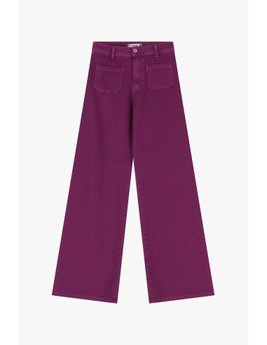 copy of Please Jean flare à poches plaquées en coton stretch coloris Kaki delavé