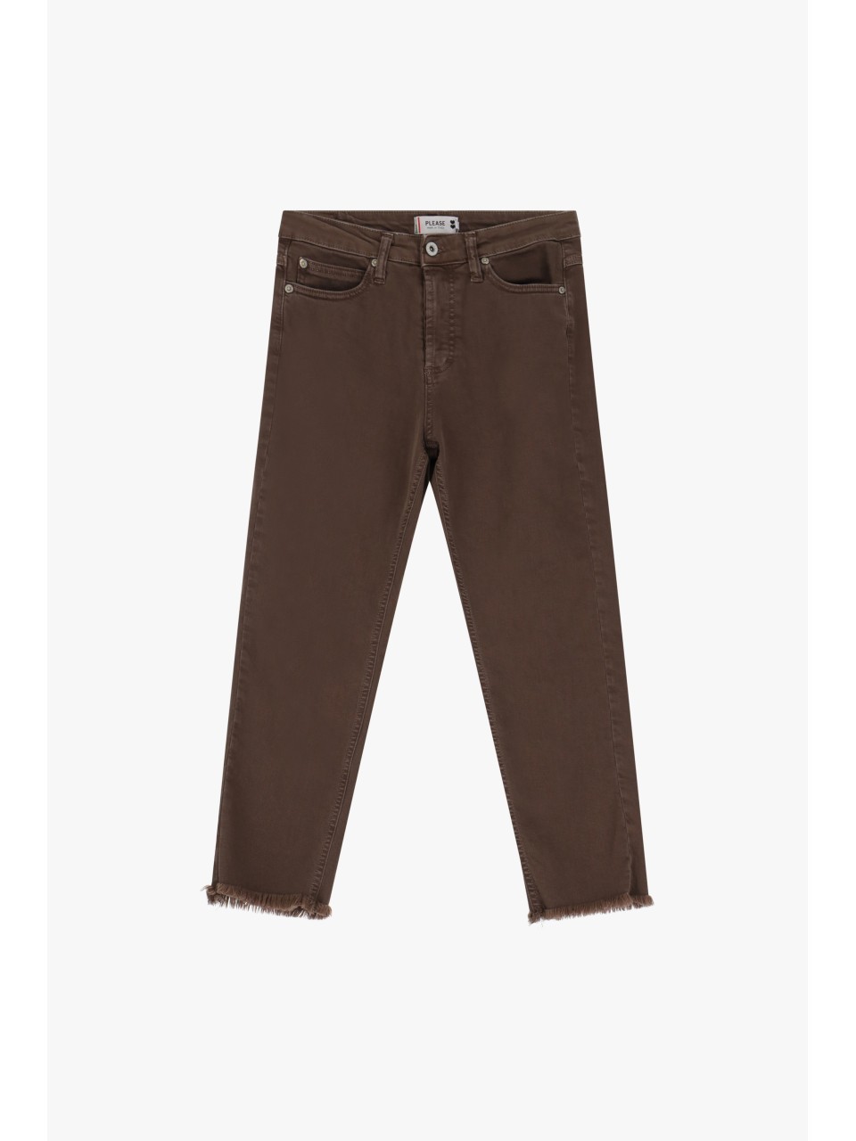 Please Jean coloris Chocoalt longueur 7/8 avec ourlets à...