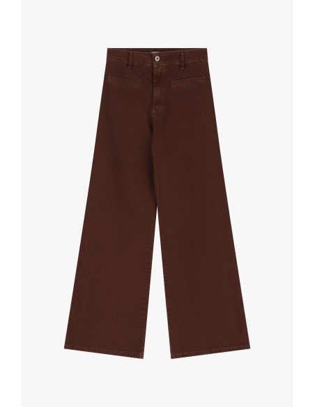 Please Jean a jambe evasée coloris Chocolat