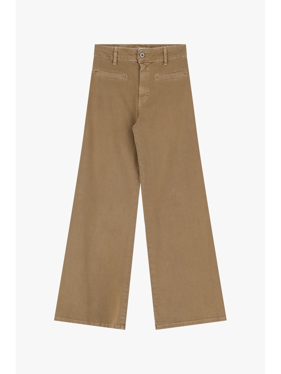Please Jean a jambe evasée coloris Camel