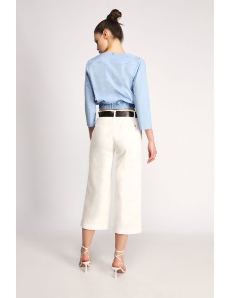 Please pantalon bermuda forme chino coloris Camel