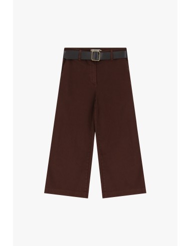 Please pantalon bermuda forme chino coloris Chocolat