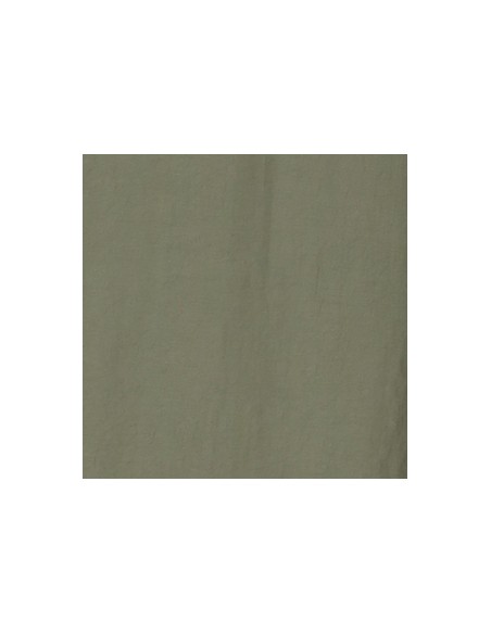 Please Pantalon Large forme Palazzo en crepe gauffré Kaki