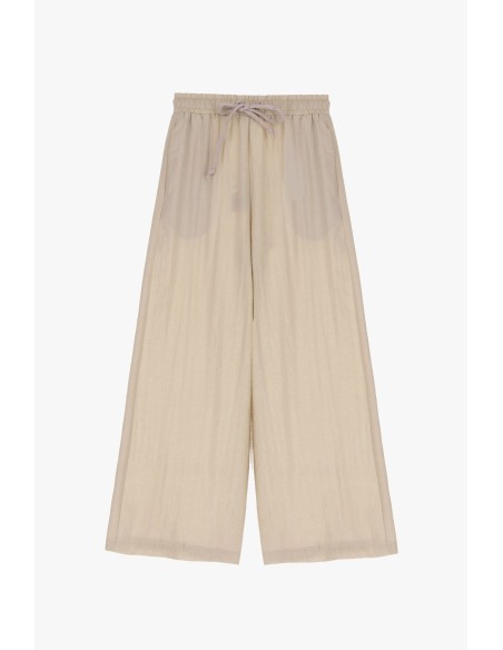 copy of Please Pantalon Large forme Palazzo en crepe fluide Rouge