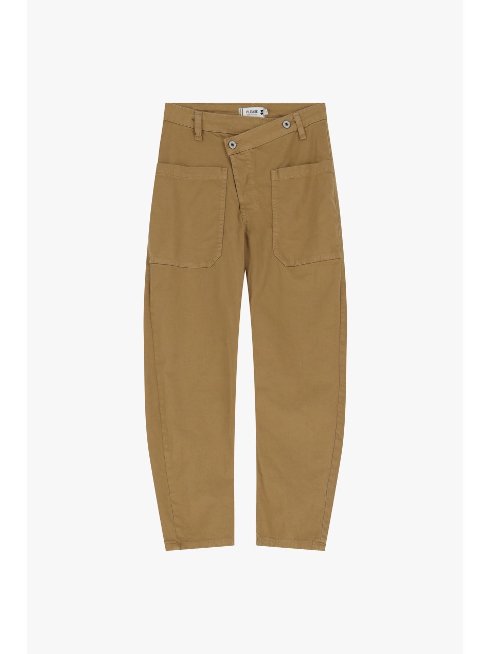 Please jean Camel Forme Baggy à boutonnage décalé