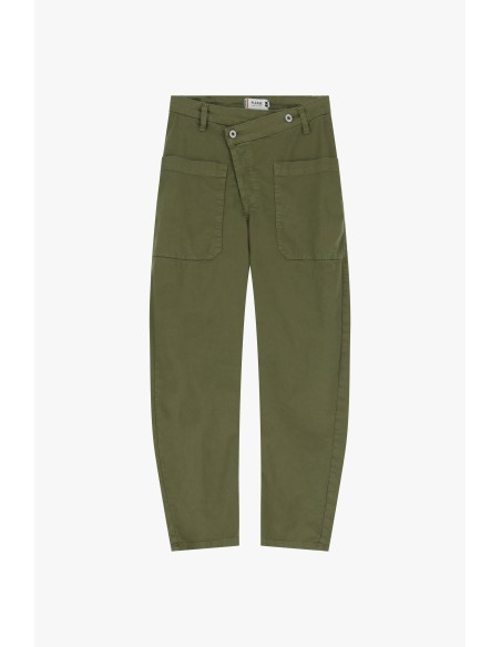 Please jean Camel Forme Baggy à boutonnage décalé