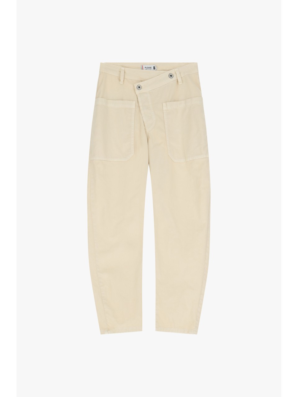 Please jean Ecru Forme Baggy à boutonnage décalé