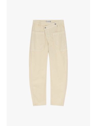 Please jean Ecru Forme Baggy à boutonnage décalé