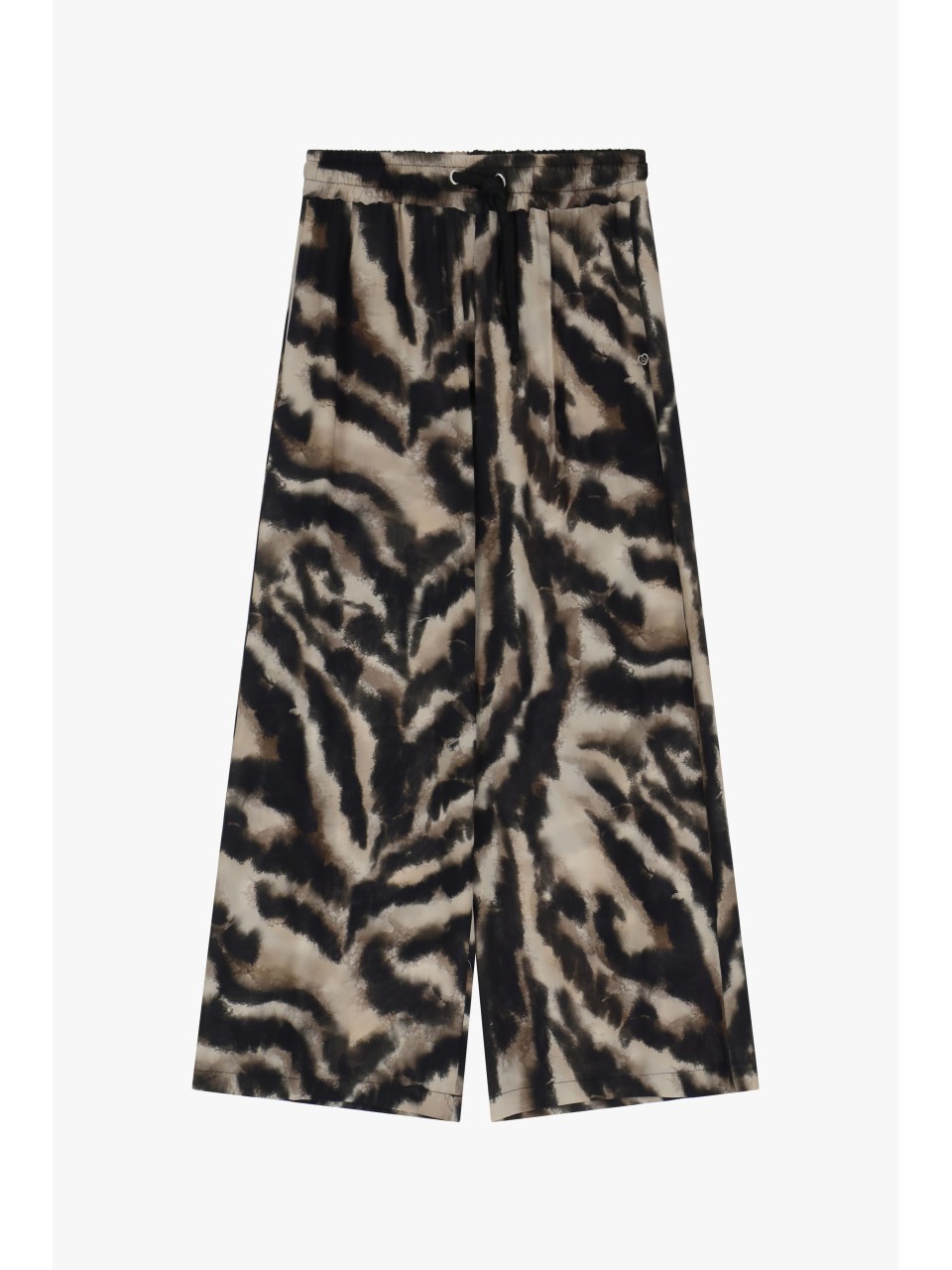 Please Pantalon Large forme Palazzo imprimé zèbre