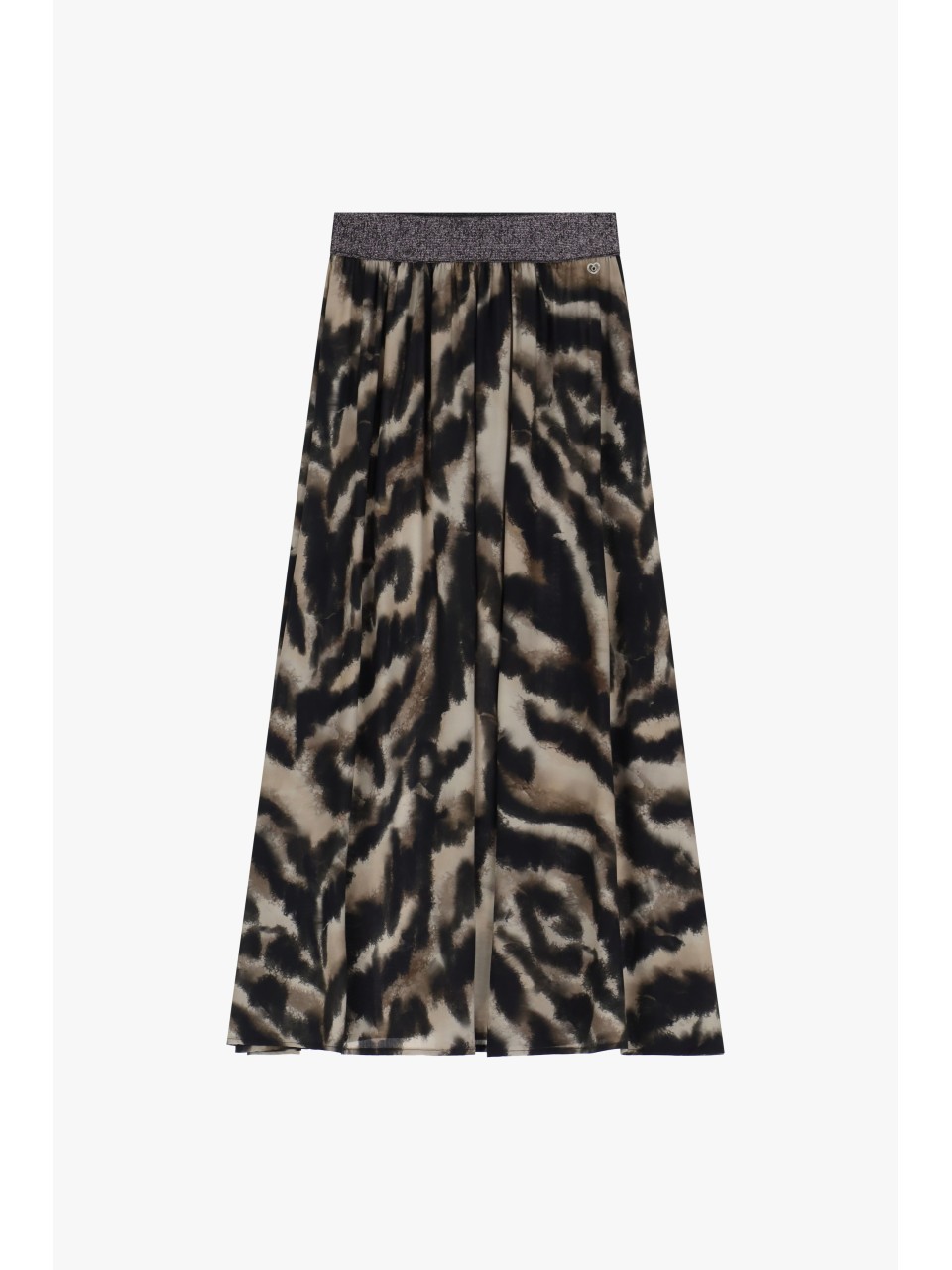 Please femme jupe midi taille élastiquée imprimé Zèbre