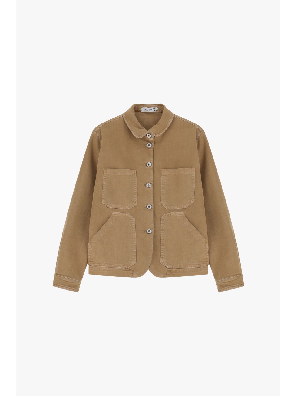 Please Veste Worker en toile Camel