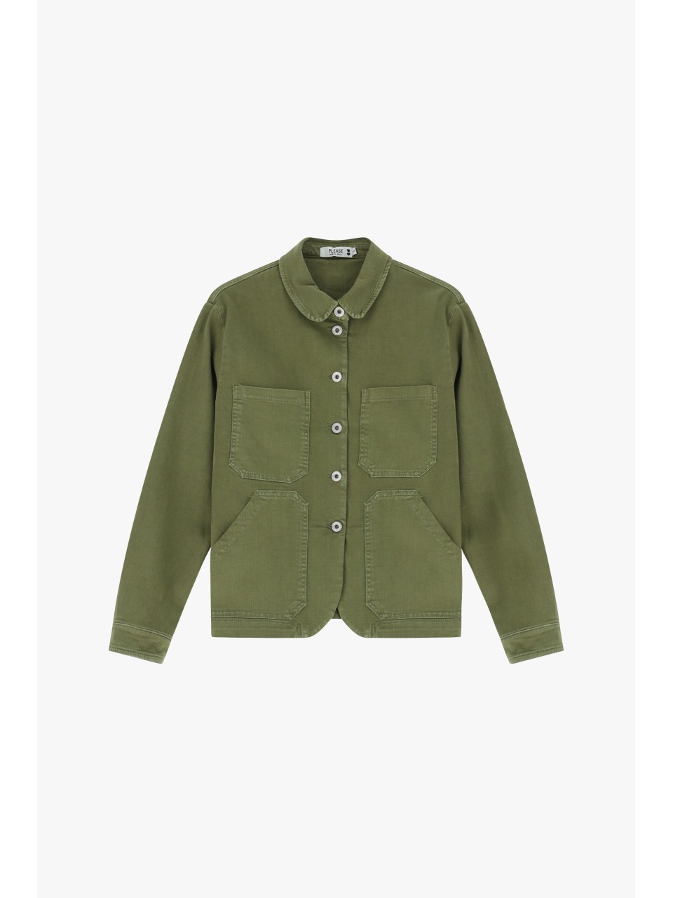 Please Veste Worker en toile Kaki