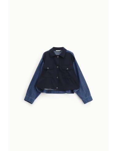 Please Femme veste jean bimatière