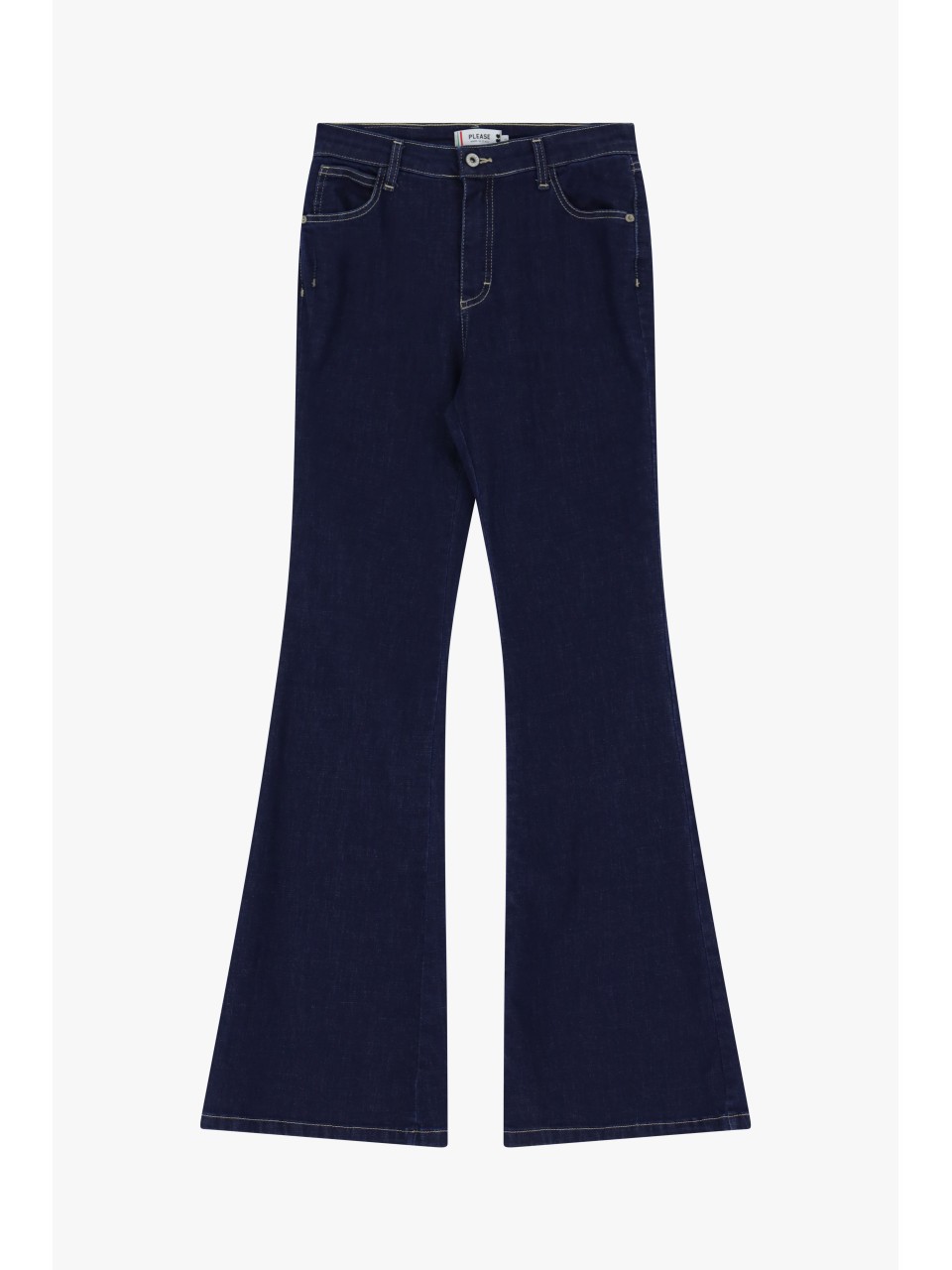 Please femme jean Flare en denim brut