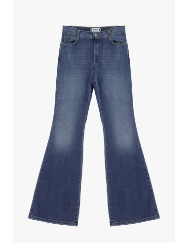 Please Jean Forme evasée en denim delavage Medium Blue