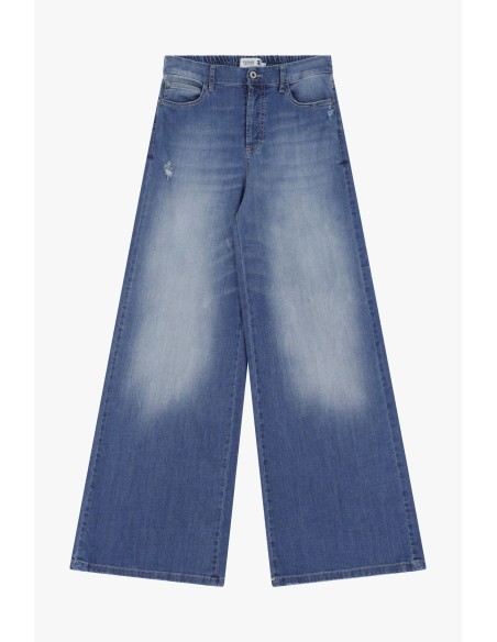 Please Femme jean Flare en denim bleu used