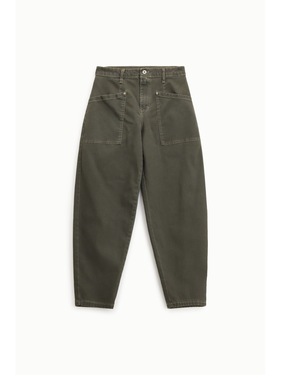 Jean Please forme balloon en denim gris Enduit