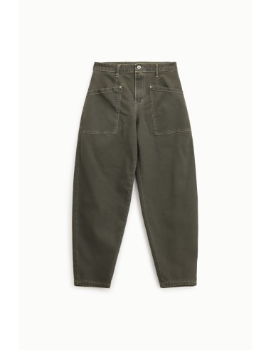 Jean Please forme balloon en denim gris Enduit