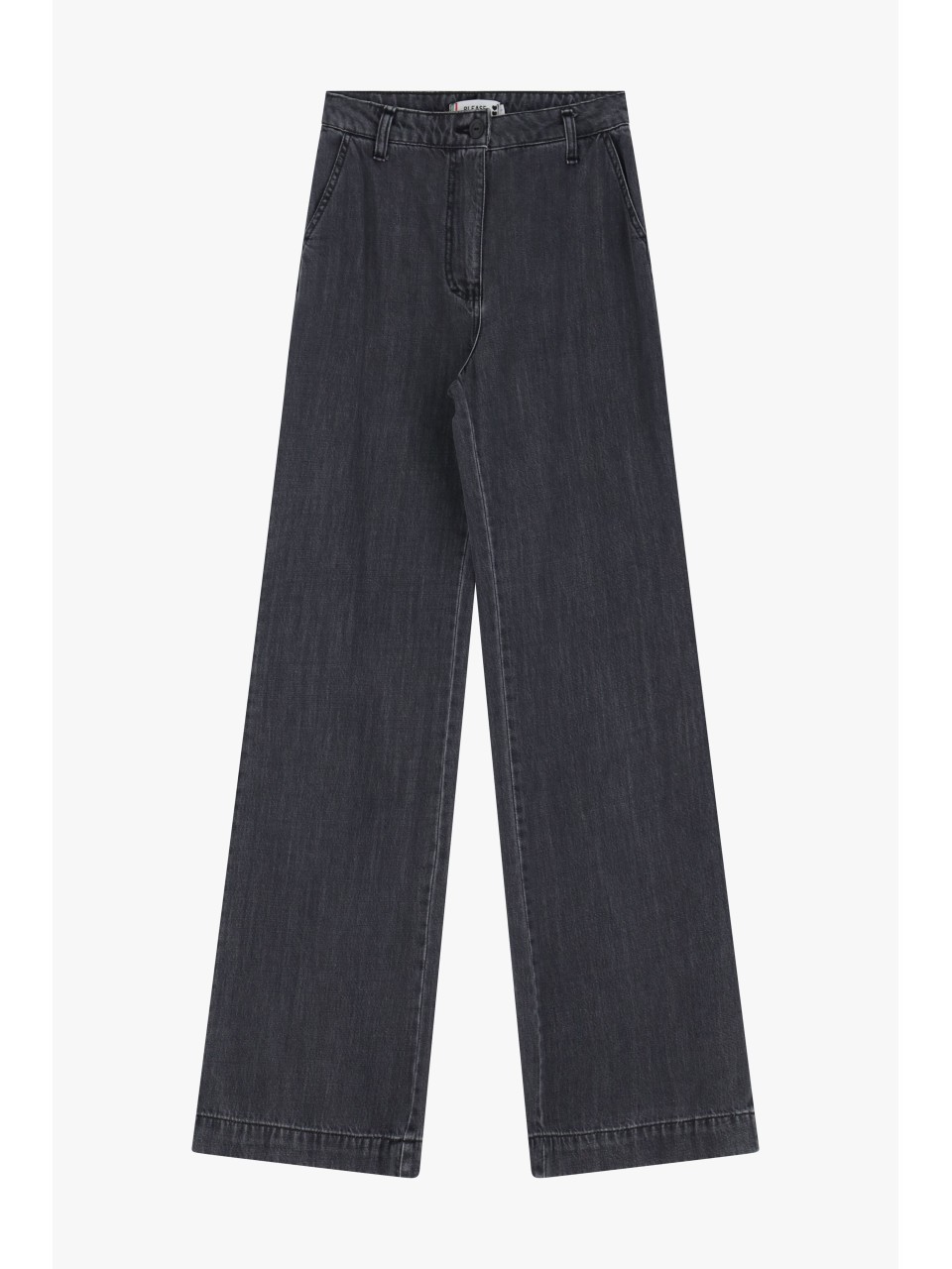 copy of Please Jean forme flare en denim delavé