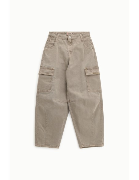 Please femme Jean Cargo Balloon coloris Marron glacé