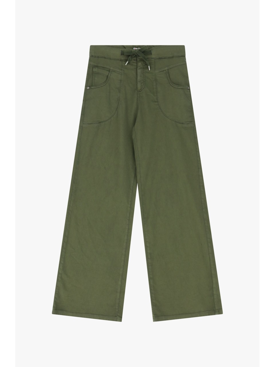 Please Pantalon a cordon coloris kaki