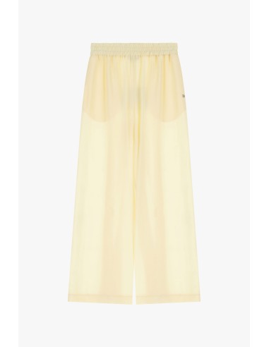 Please femme pantalon large léger en lin et...