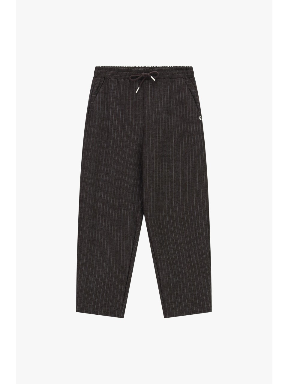Please Pantalon Balloon chocolat a rayures