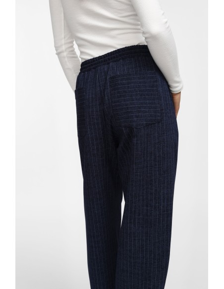 Please Pantalon Balloon chocolat a rayures