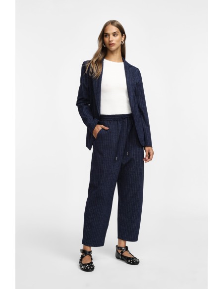 Please Pantalon Balloon Kaki a rayures