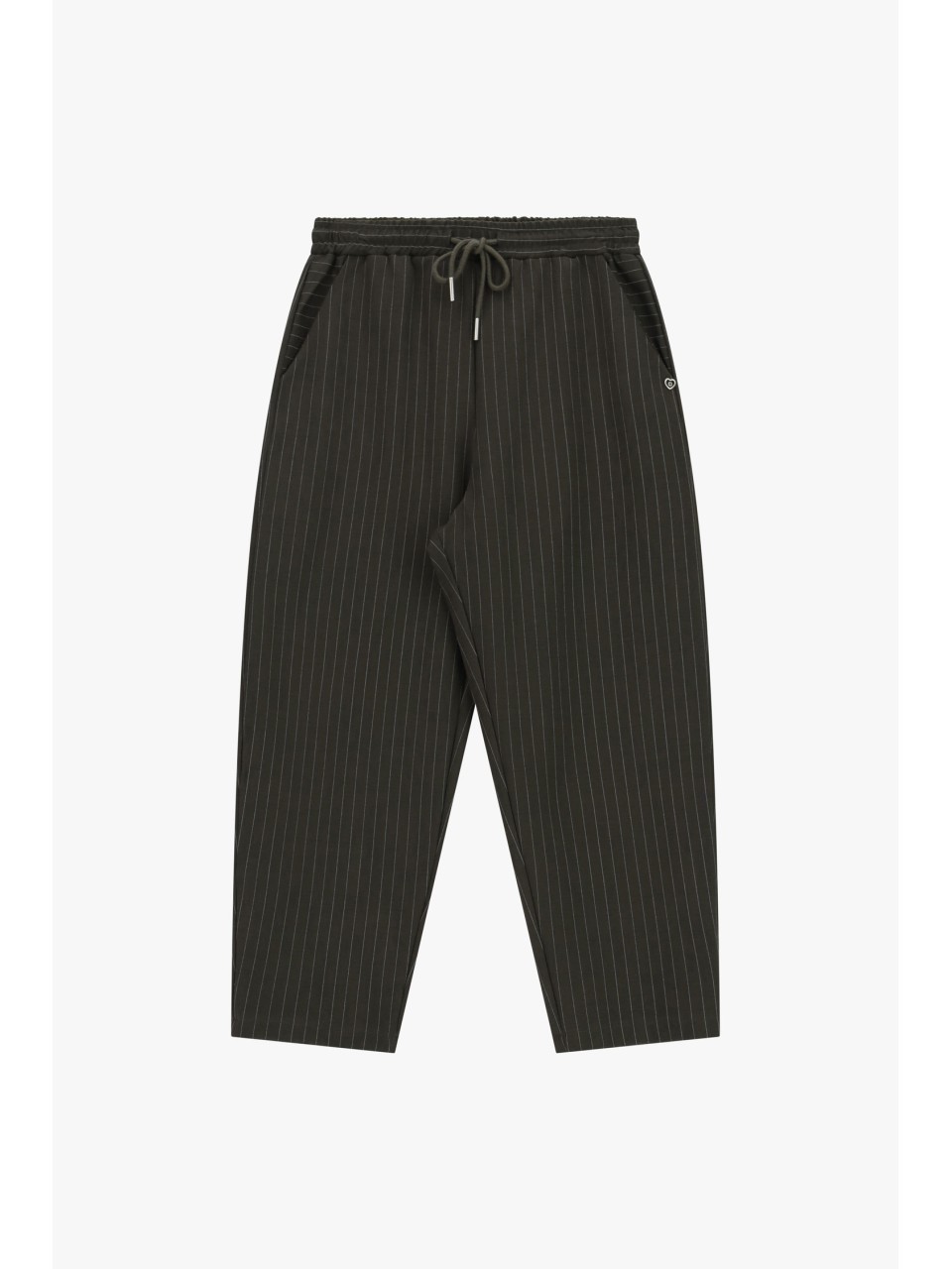 Please Pantalon Balloon Kaki a rayures