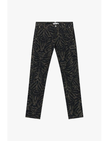 Please pantalon forme chino en coton stretch imprimé