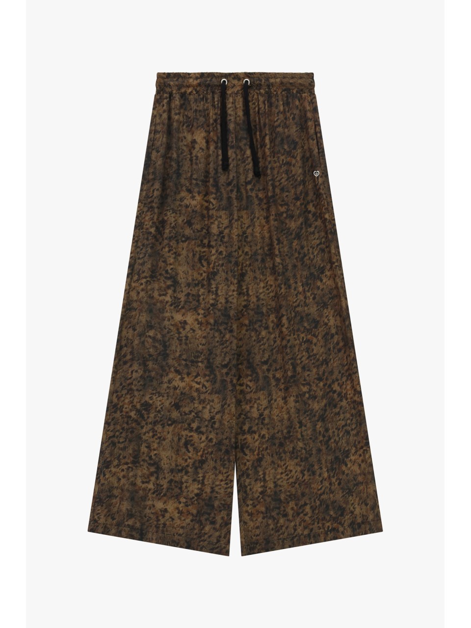 Please Pantalon Large forme Palazzo imprimé peinture