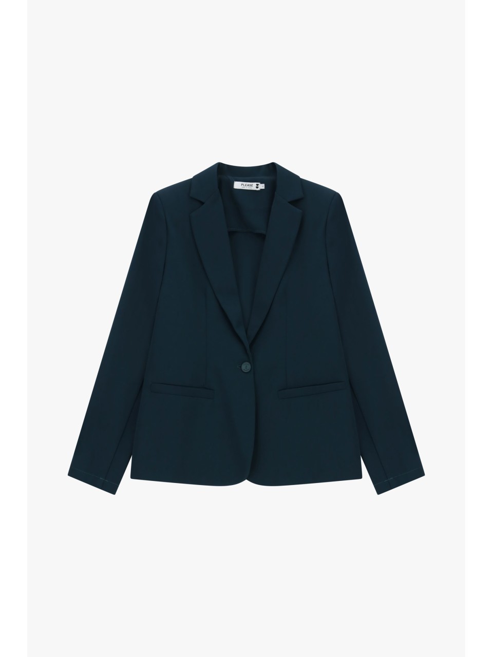 Please femme blazer de tailleur en crêpe fluide Vert Sapin