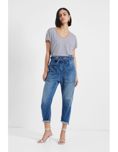 copy of Please Femme jean taille haute nouée...