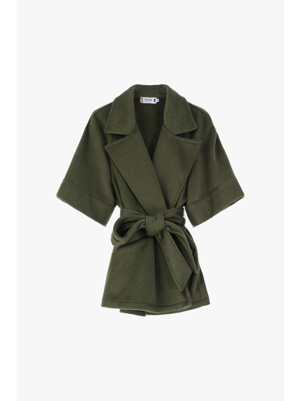 Blazer Kimono ceinturé coloris kaki