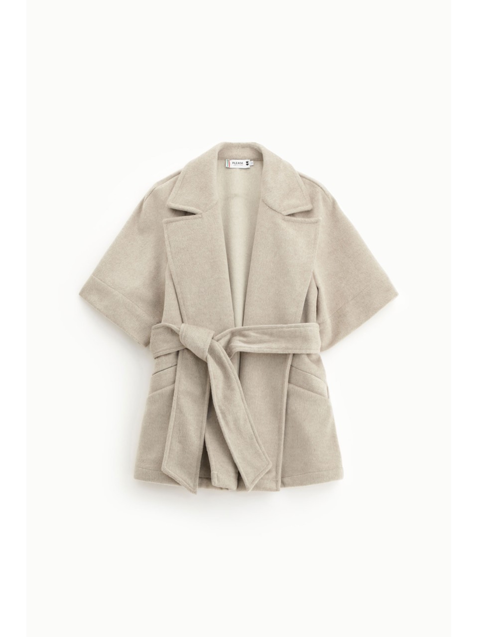 Blazer Kimono ceinturé coloris grege