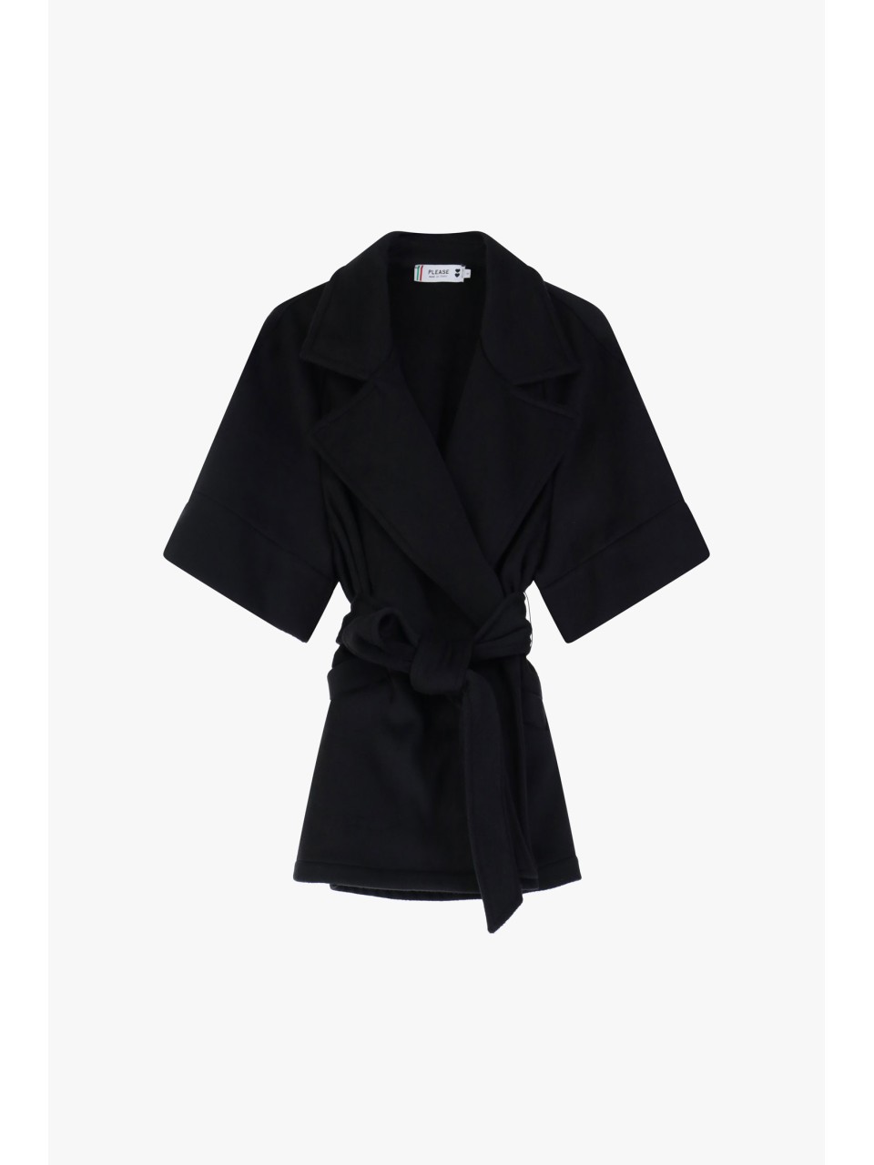 Blazer Kimono ceinturé coloris Noir