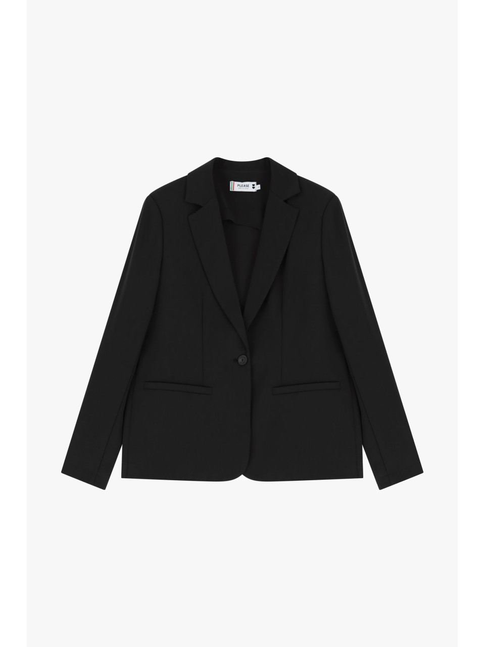 Please femme blazer de tailleur en crêpe fluide Noir