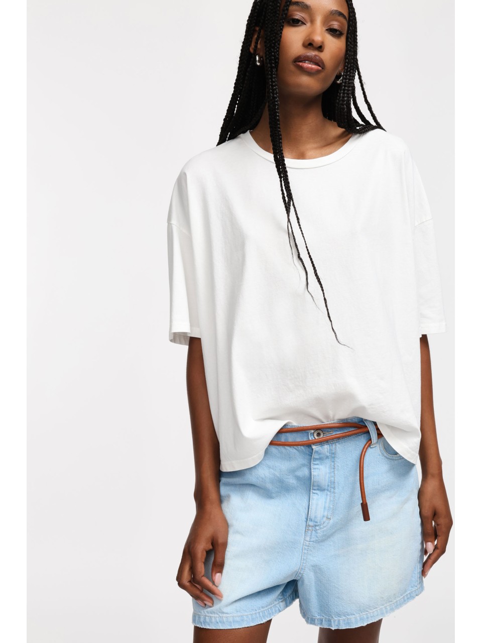 Please Femme t-shirt oversize coloris Ecru