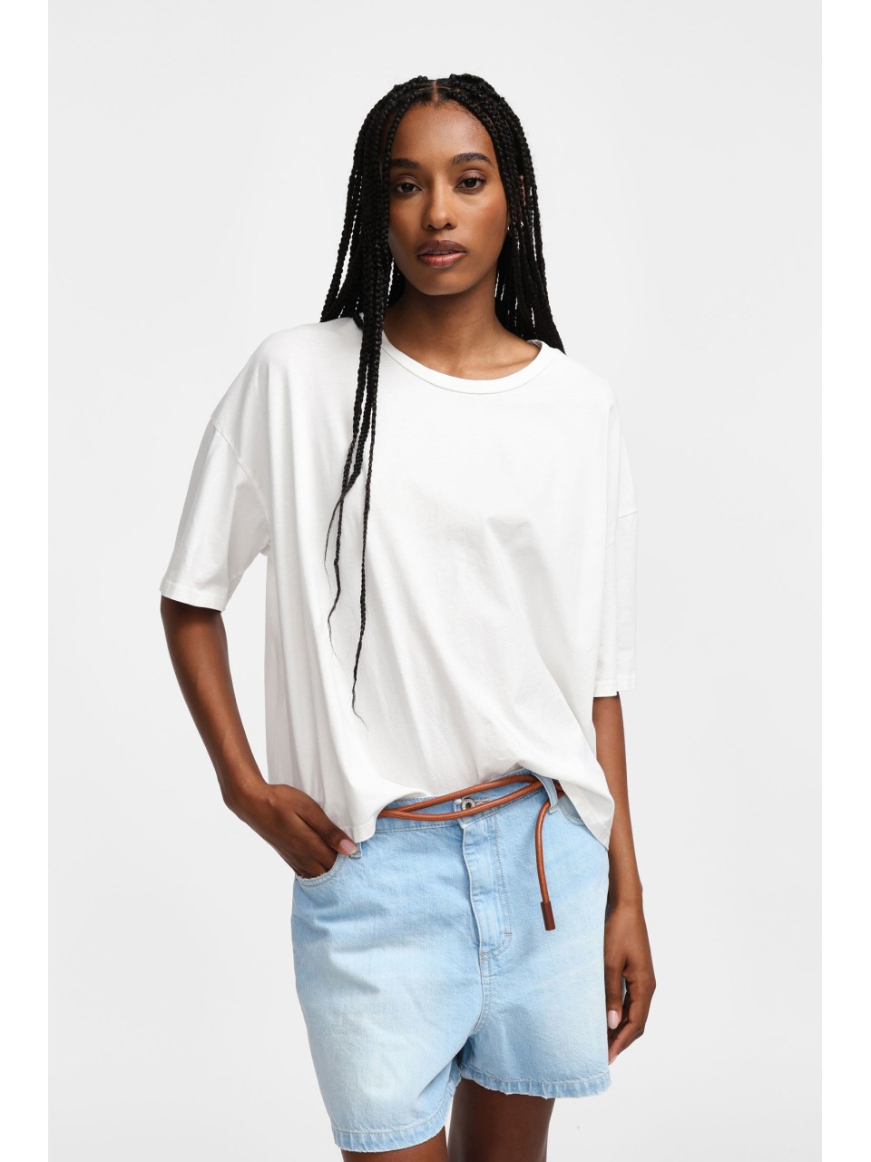 Please Femme t-shirt oversize coloris Ecru 2